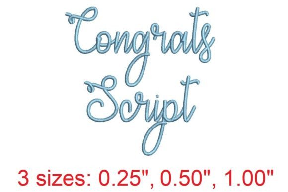 Congrats Script: A Bold Embroidery Font for Craft Fairs