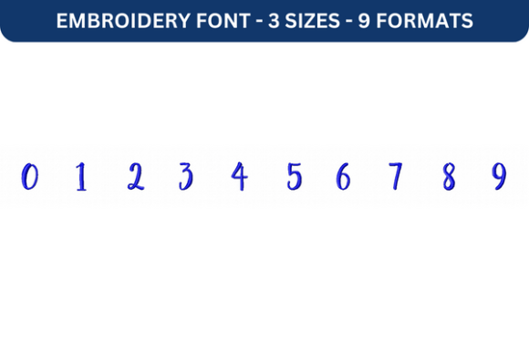 Sweet Pea Font Number 0 to 9